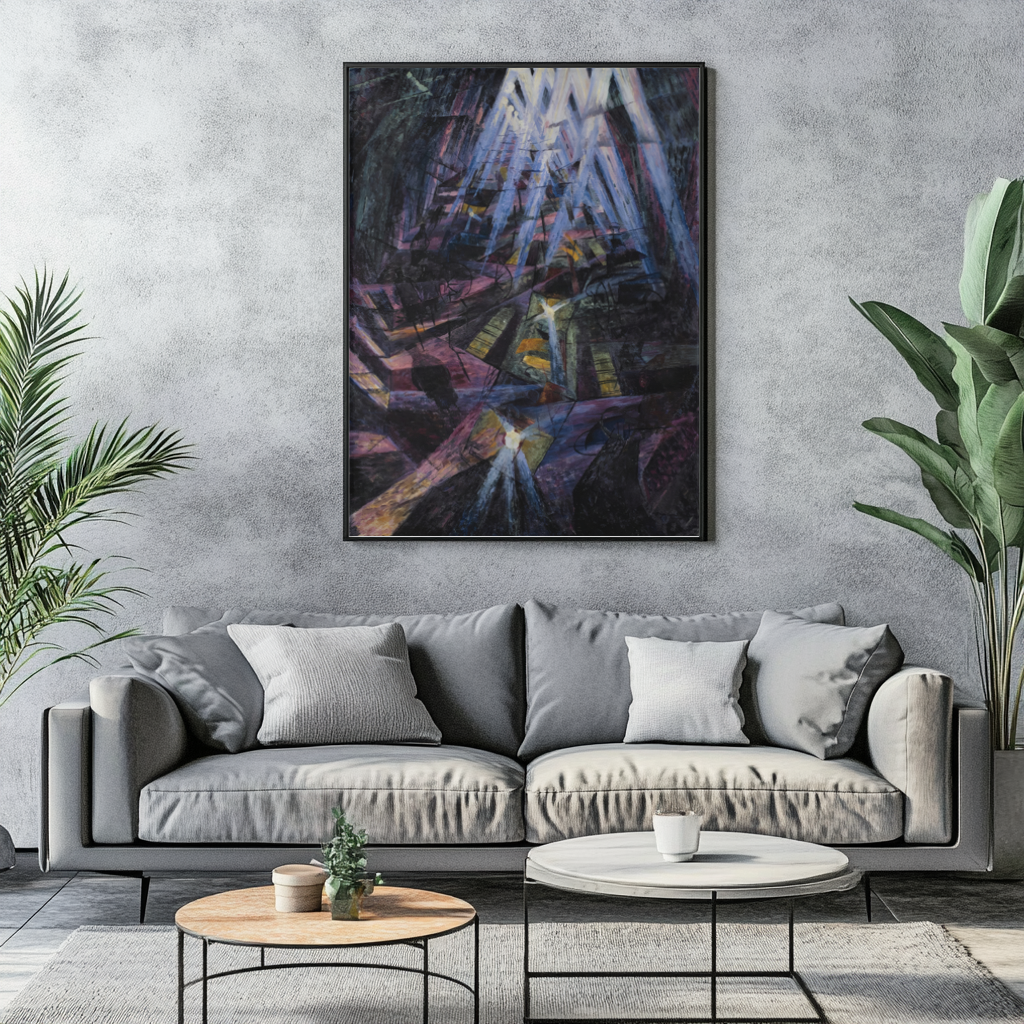 Forces of a Street - Umberto Boccioni - Premium 430g canvas (gallery quality)