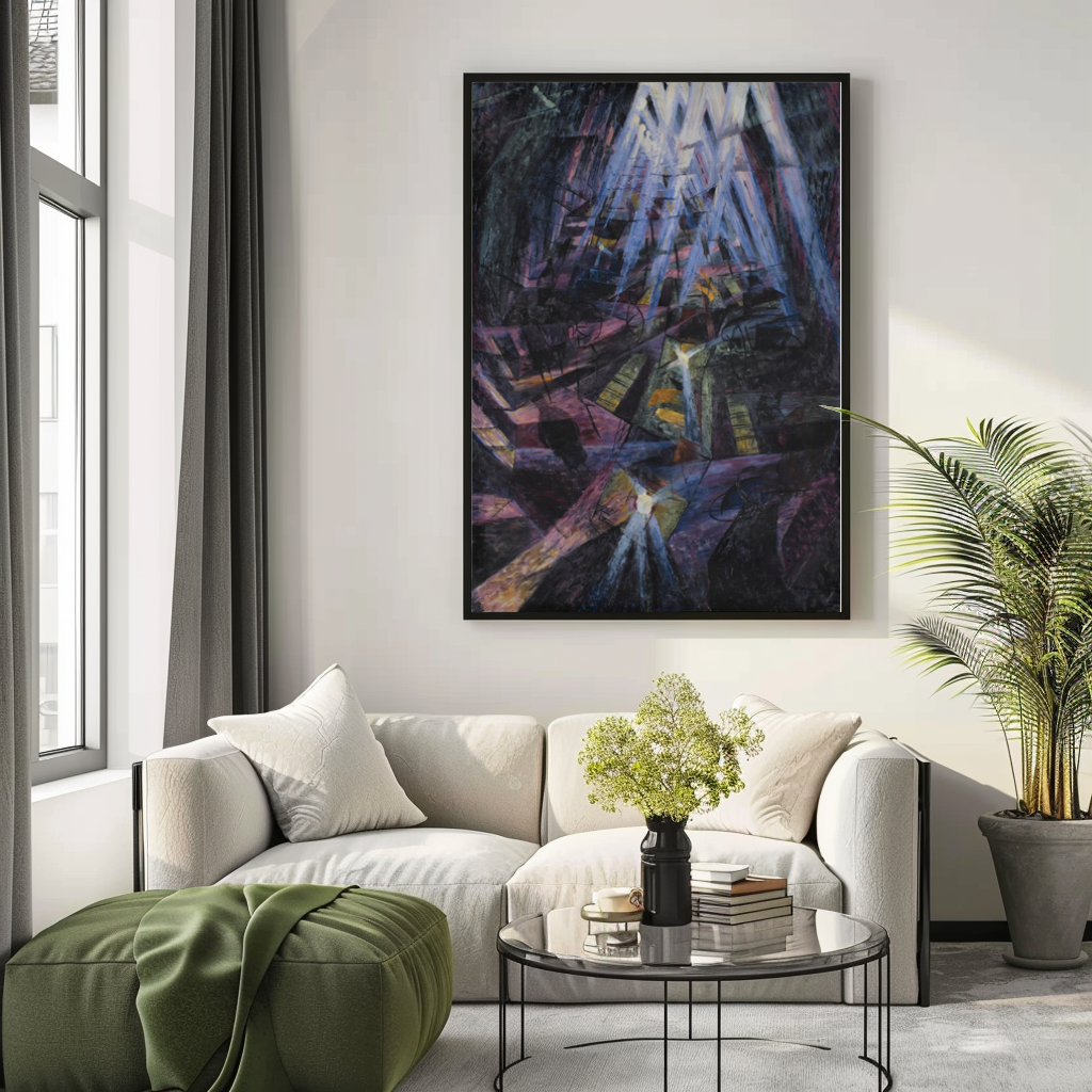 Forces of a Street - Umberto Boccioni - Premium 430g canvas (gallery quality)