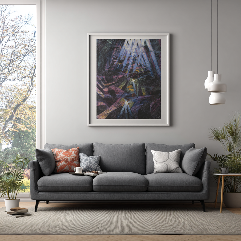 Forces d'une rue - Umberto Boccioni - Toile premium 430g (qualité galerie)