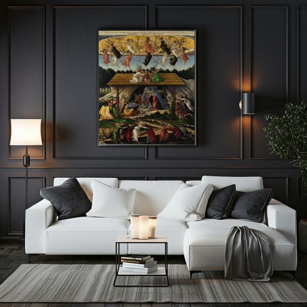 La nativité mystique -Sandro Botticelli - Toile premium 430g (qualité galerie)