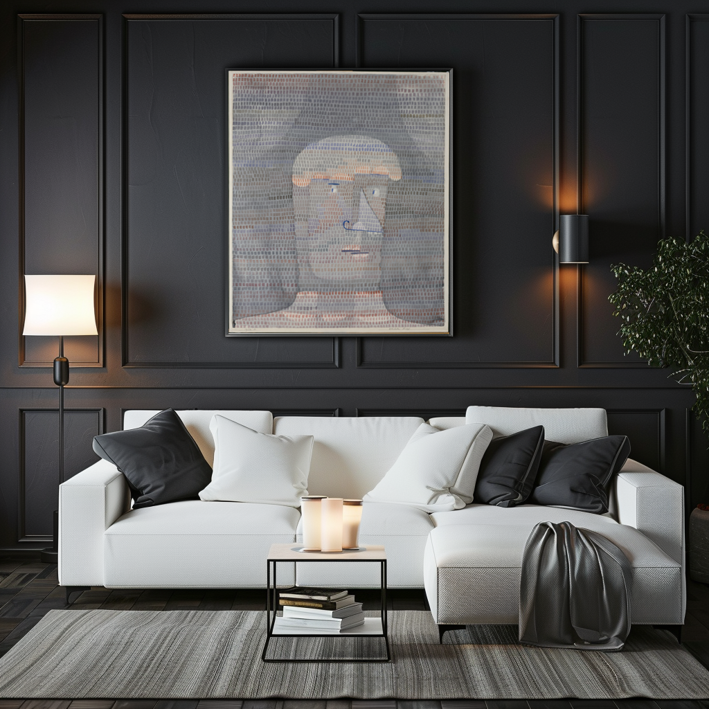 Head of an athlete - Paul Klee - Premium canvas 430g (gallery quality)