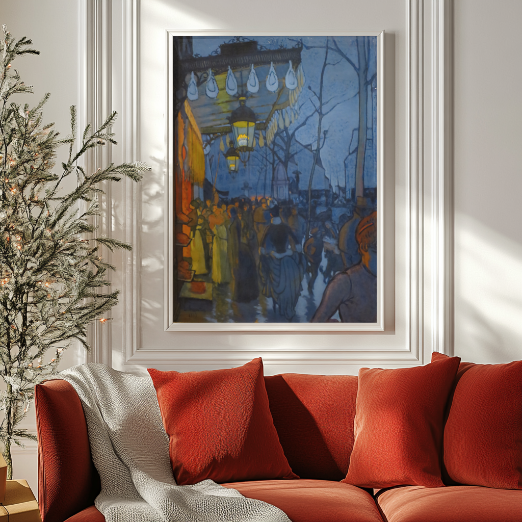 Avenue de Clichy, cinq heures du soir -Louis Anquetin - Toile premium 430g (qualité galerie)