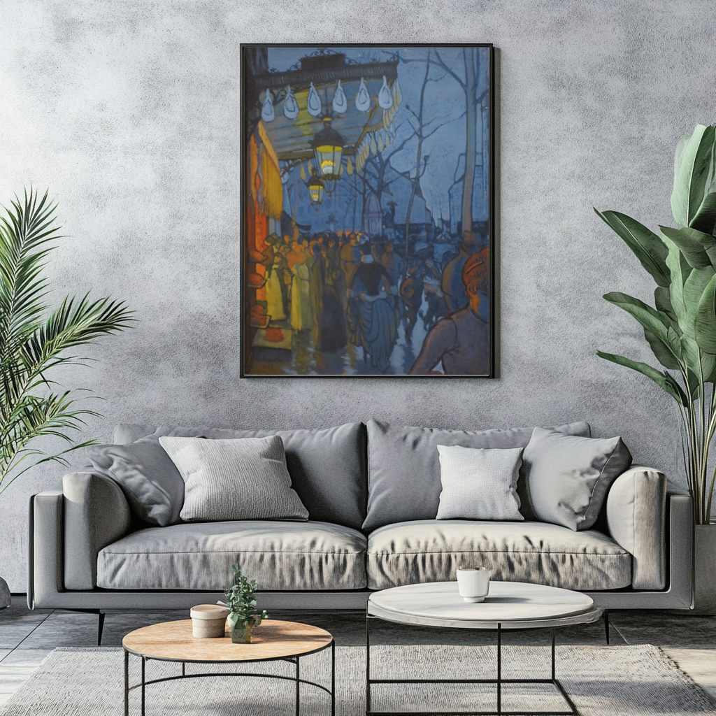 Avenue de Clichy, cinq heures du soir -Louis Anquetin - Toile premium 430g (qualité galerie)