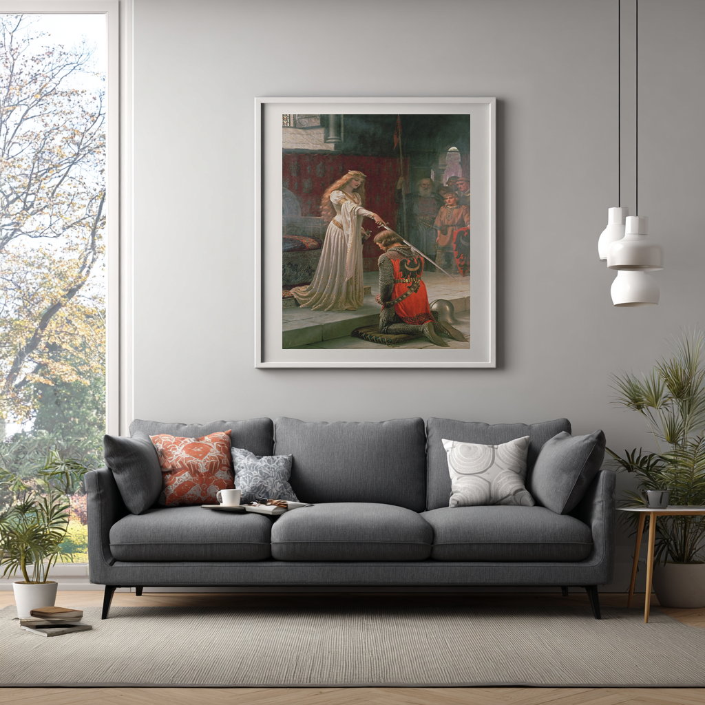 The Accolade -Edmund Blair Leighton - Premium 430g canvas (gallery quality)