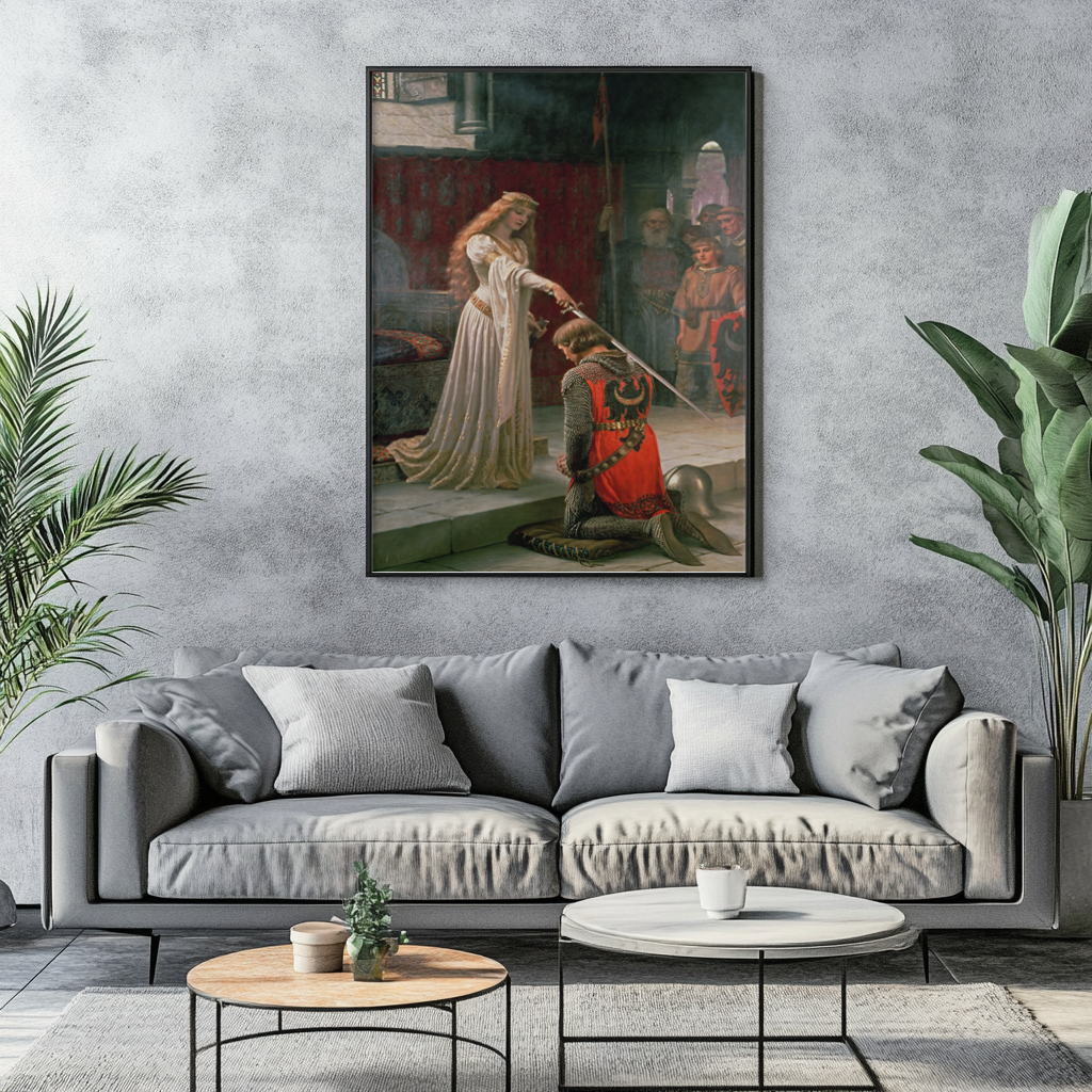 The Accolade -Edmund Blair Leighton - Premium 430g canvas (gallery quality)
