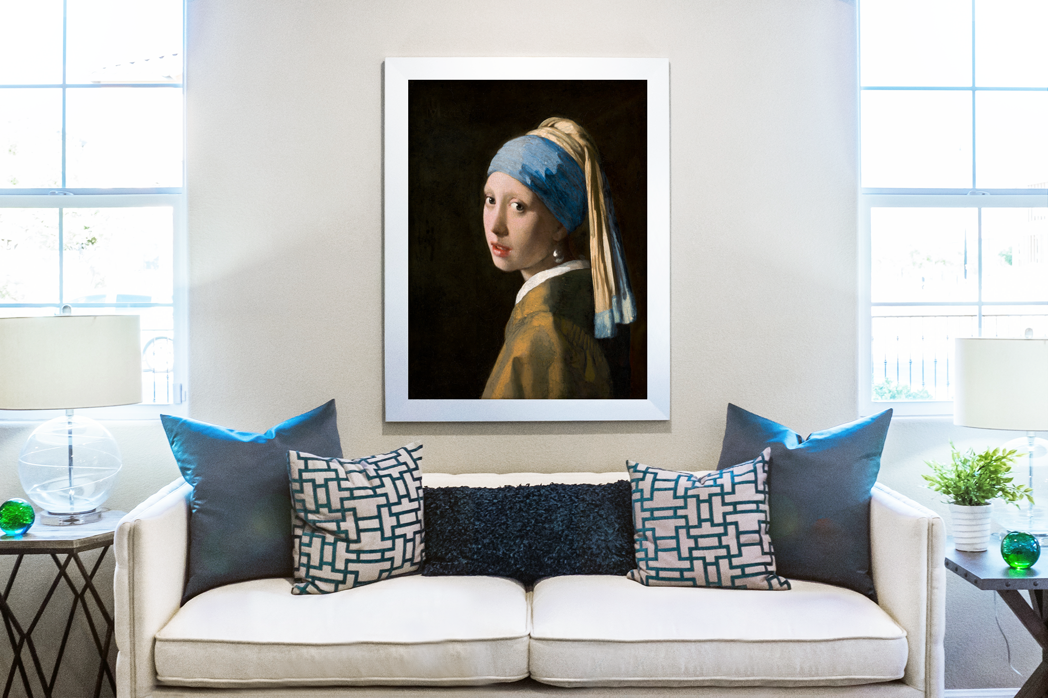 Girl with a Pearl Earring - Jan Vermeer van - Premium Canvas 430g (gallery quality)