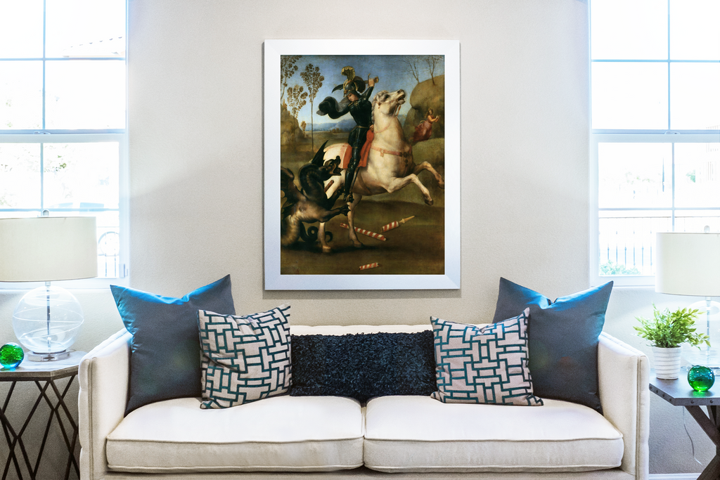 Saint George and the Dragon - Raphael - Premium canvas 430g (gallery quality)
