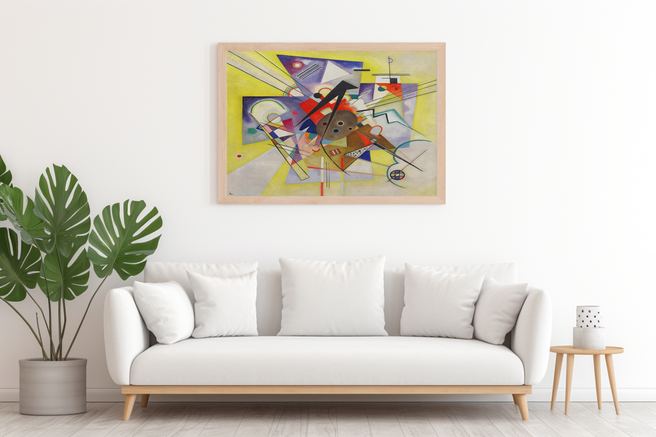 Yellow Accompaniment - Wassily Kandinsky - Premium 430g Canvas (gallery quality)