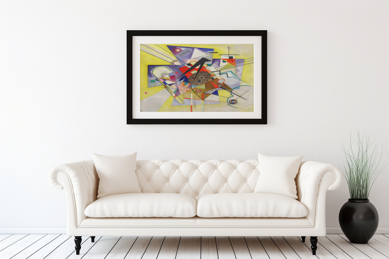 Yellow Accompaniment - Wassily Kandinsky - Premium 430g Canvas (gallery quality)