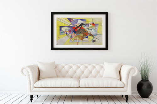 Acompañamiento amarillo - Wassily Kandinsky - Lienzo premium 430g (calidad de galeria)