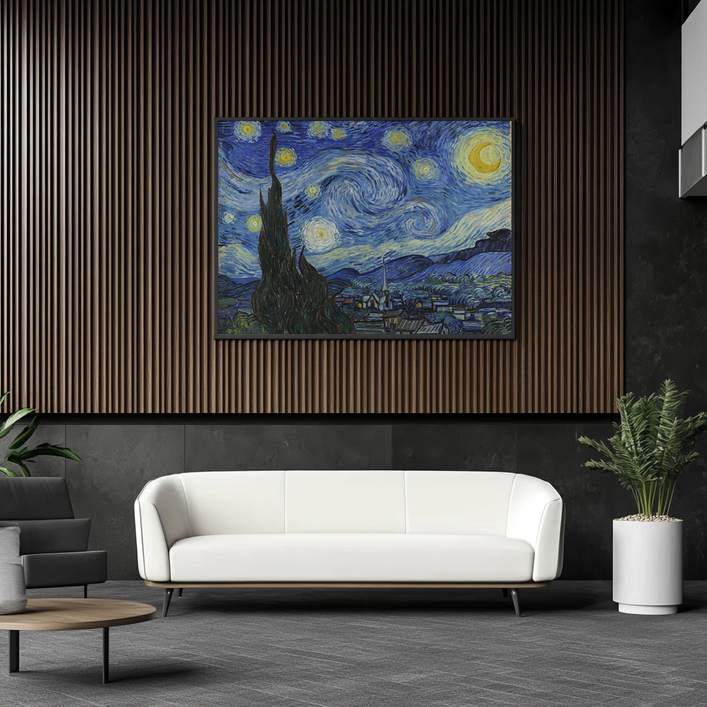 La Nuit étoilée - Vincent Van Gogh - Toile premium 430g (qualité galerie)