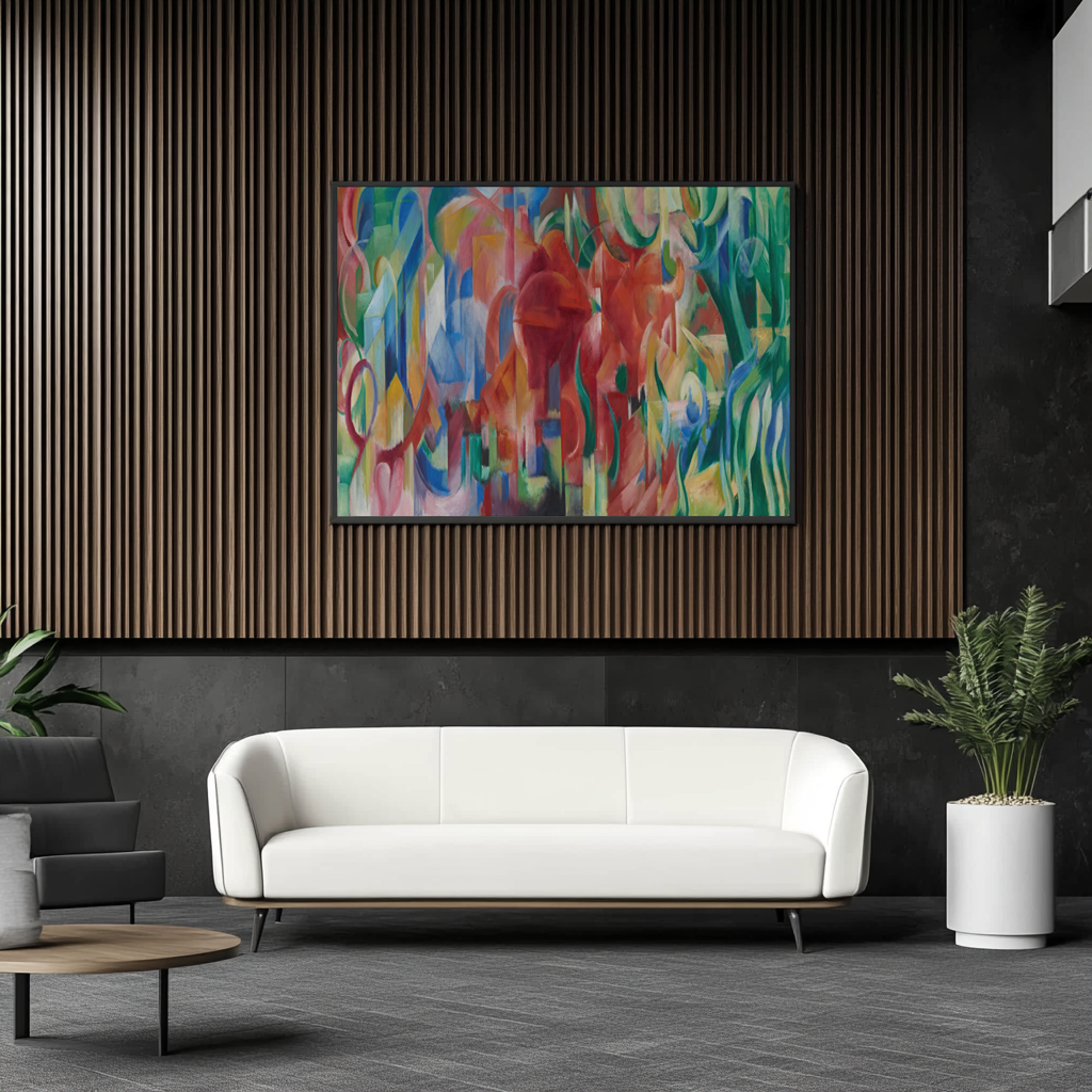 Formes jouant - Franz Marc - Toile premium 430g (qualité galerie)