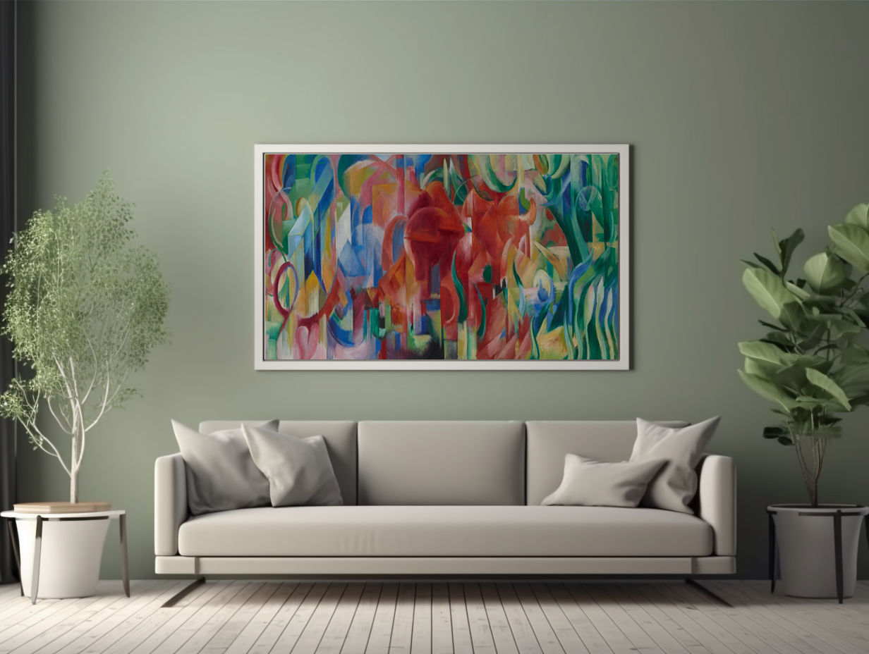 Playing Forms - Franz Marc - Premium Canvas 430g (gallery quality)