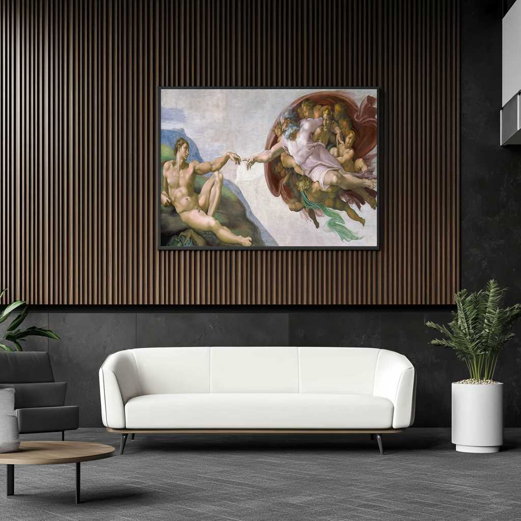 La Création d'Adam - Michel-Ange - Toile premium 430g (qualité galerie)