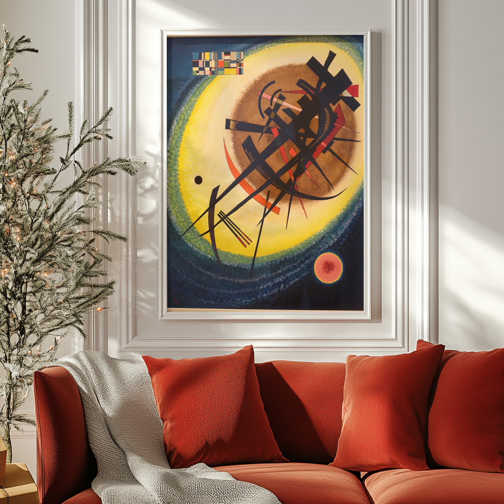 Dans l'ovale brillant - Wassily Kandinsky - Toile premium 430g (qualité galerie)