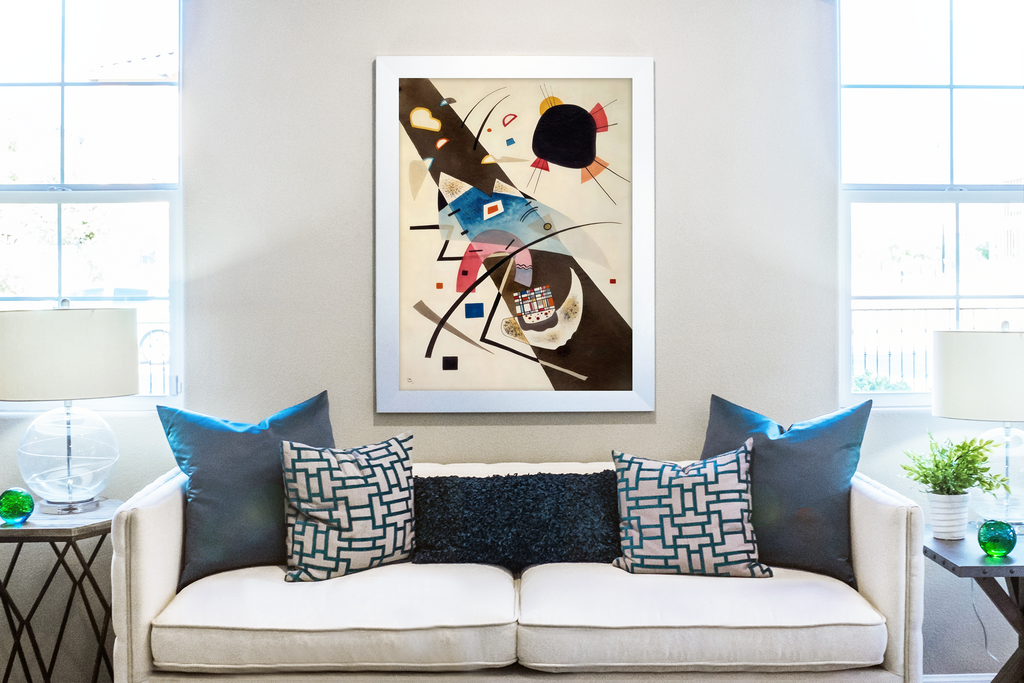 Two Black Spots - Wassily Kandinsky - Premium Canvas 430g (gallery quality)