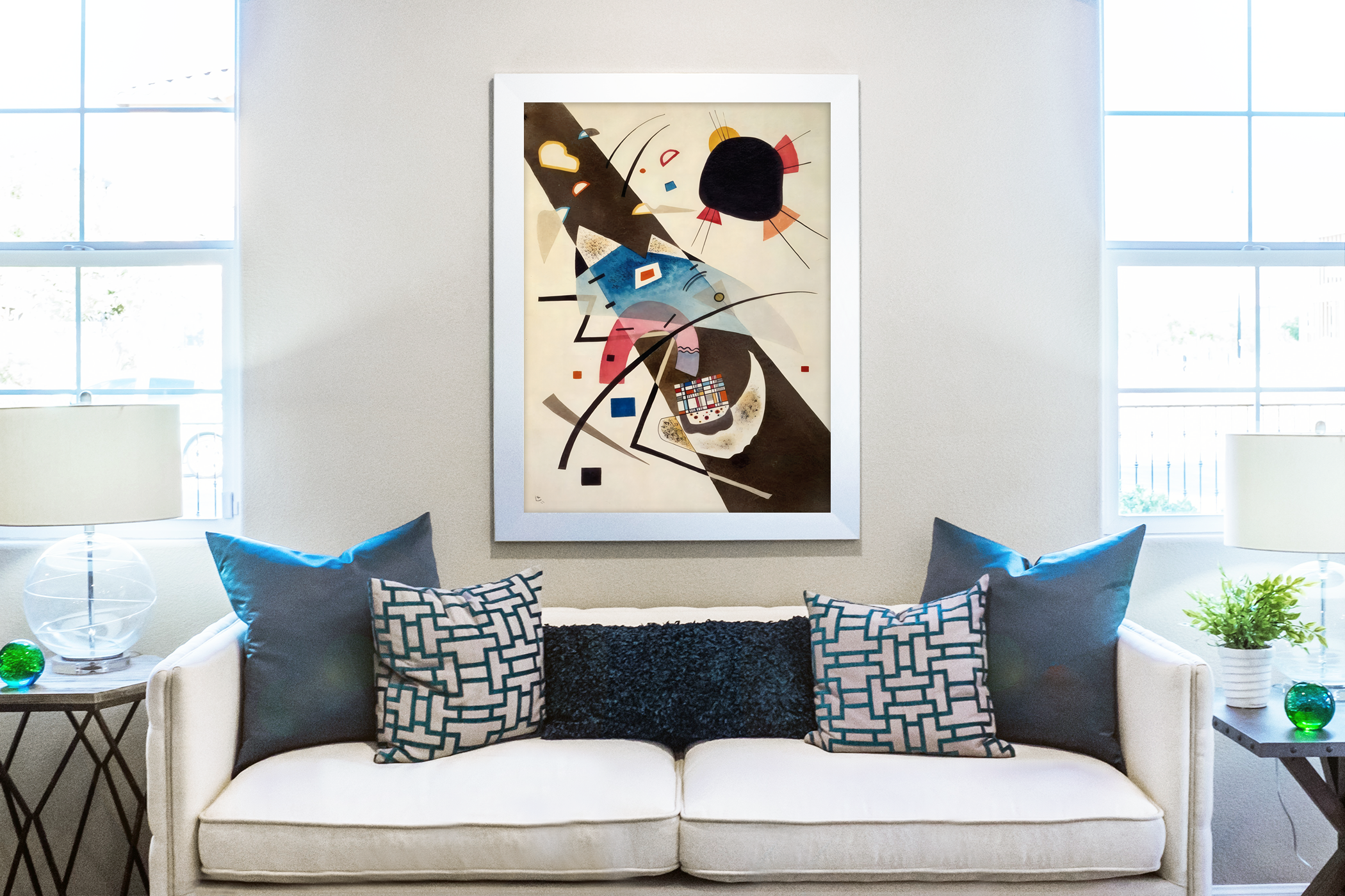 Two Black Spots - Wassily Kandinsky - Premium Canvas 430g (gallery quality)