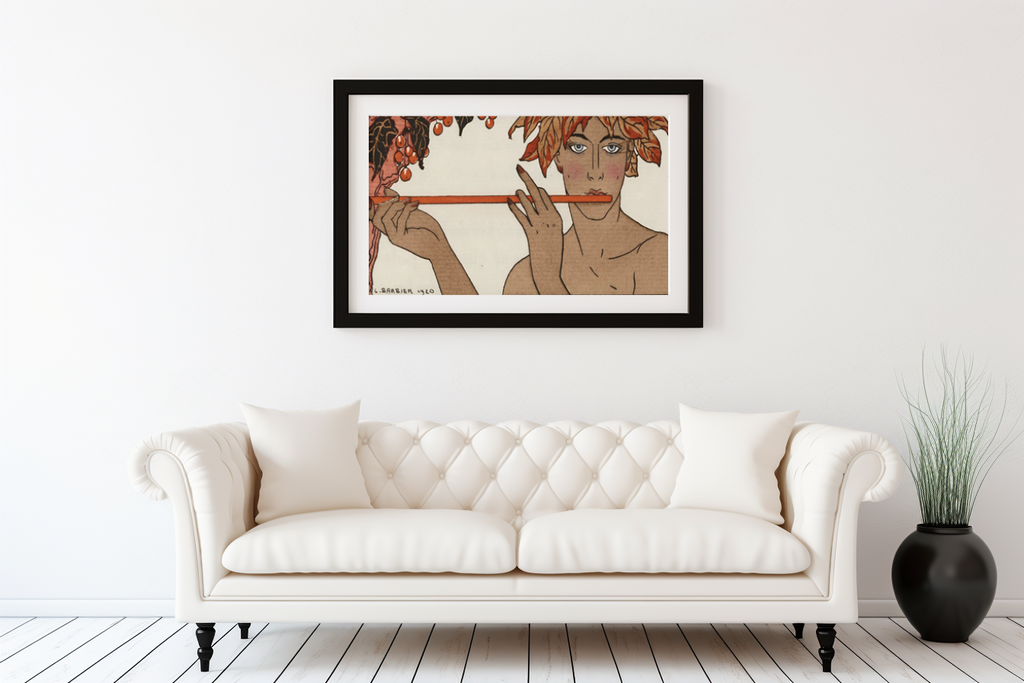 La flûte en roseau - George Barbier - Toile premium 430g (qualité galerie)