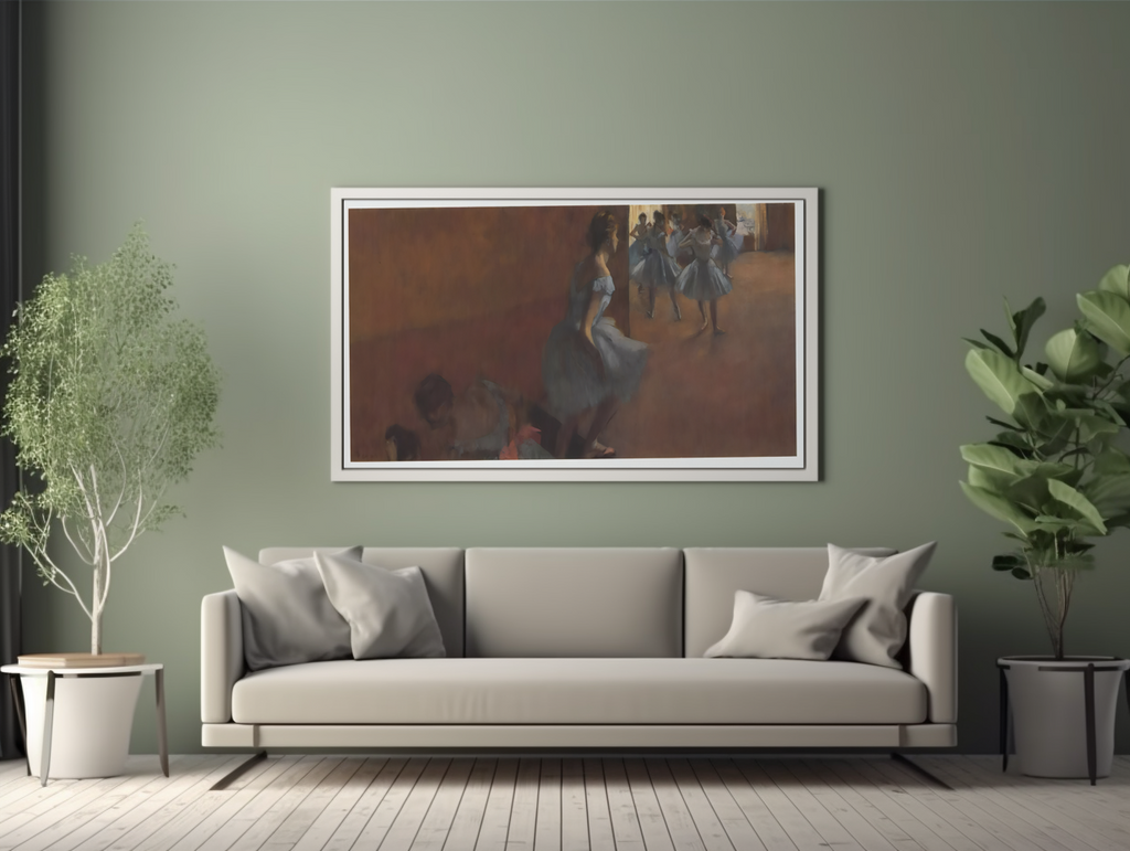 Danseuses montant un escalier - Edgar Degas - Toile premium 430g (qualité galerie)