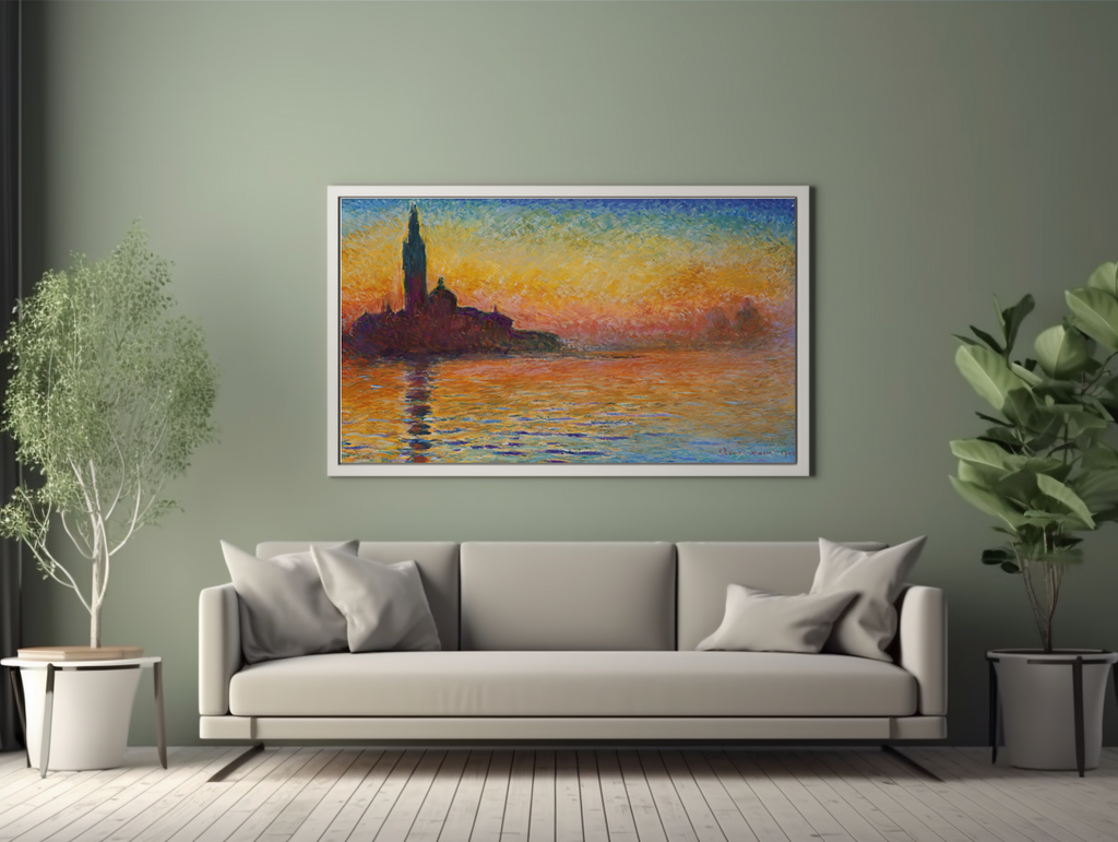 San Giorgio Maggiore at Dusk - Claude Monet - Premium 430g canvas (gallery quality)