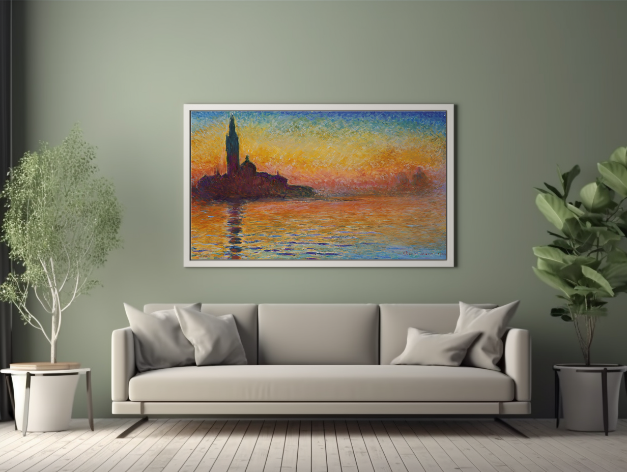 San Giorgio Maggiore at Dusk - Claude Monet - Premium 430g canvas (gallery quality)
