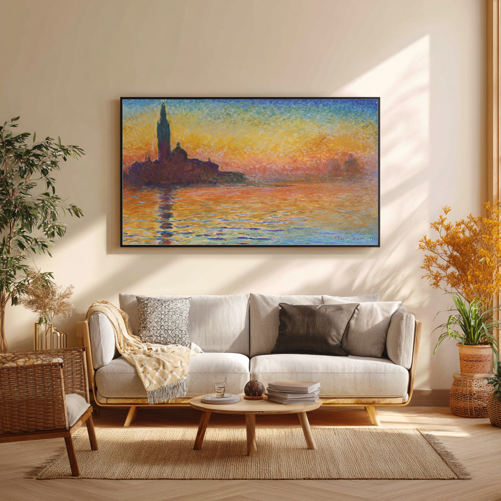 San Giorgio Maggiore at Dusk - Claude Monet - Premium 430g canvas (gallery quality)