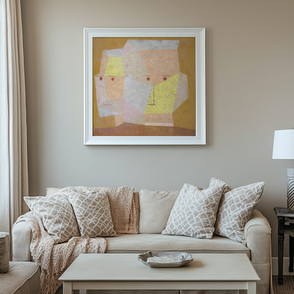 Two Heads - Paul Klee - Premium Canvas 430g (gallery quality)