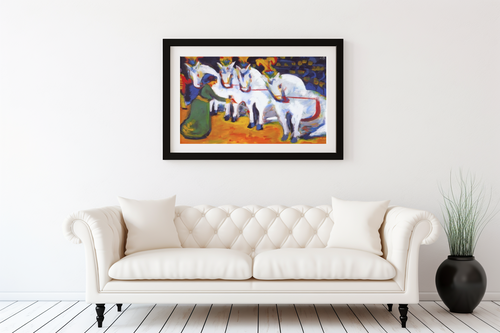 White Horse Taming Act - Ernst Ludwig Kirchner - Premium Canvas 430g (Gallery Quality)