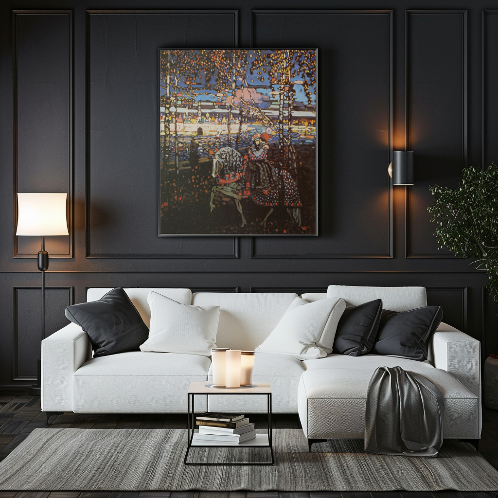 Couple à cheval - Vassily Kandinsky - Toile premium 430g (qualité galerie)