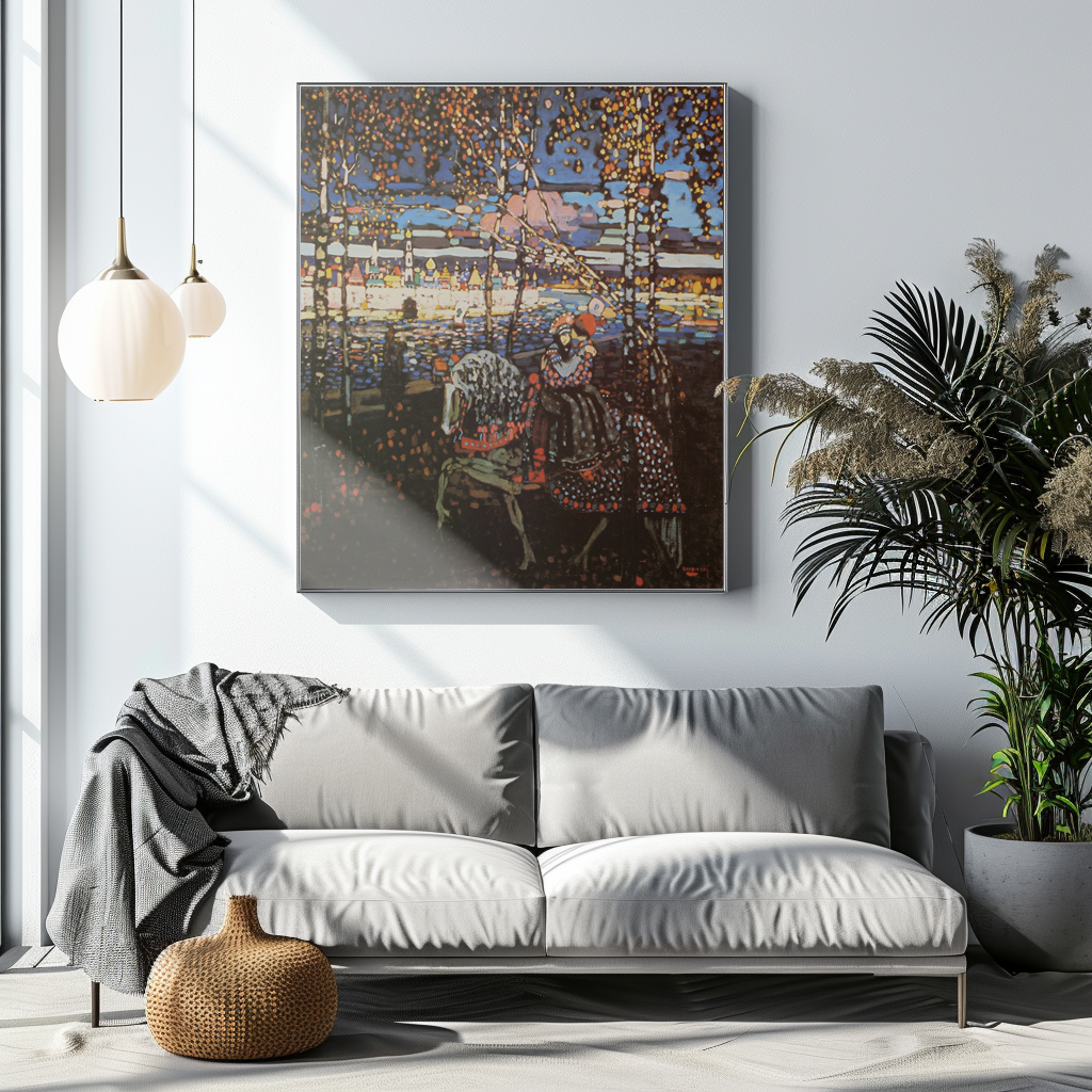 Couple à cheval - Vassily Kandinsky - Toile premium 430g (qualité galerie)