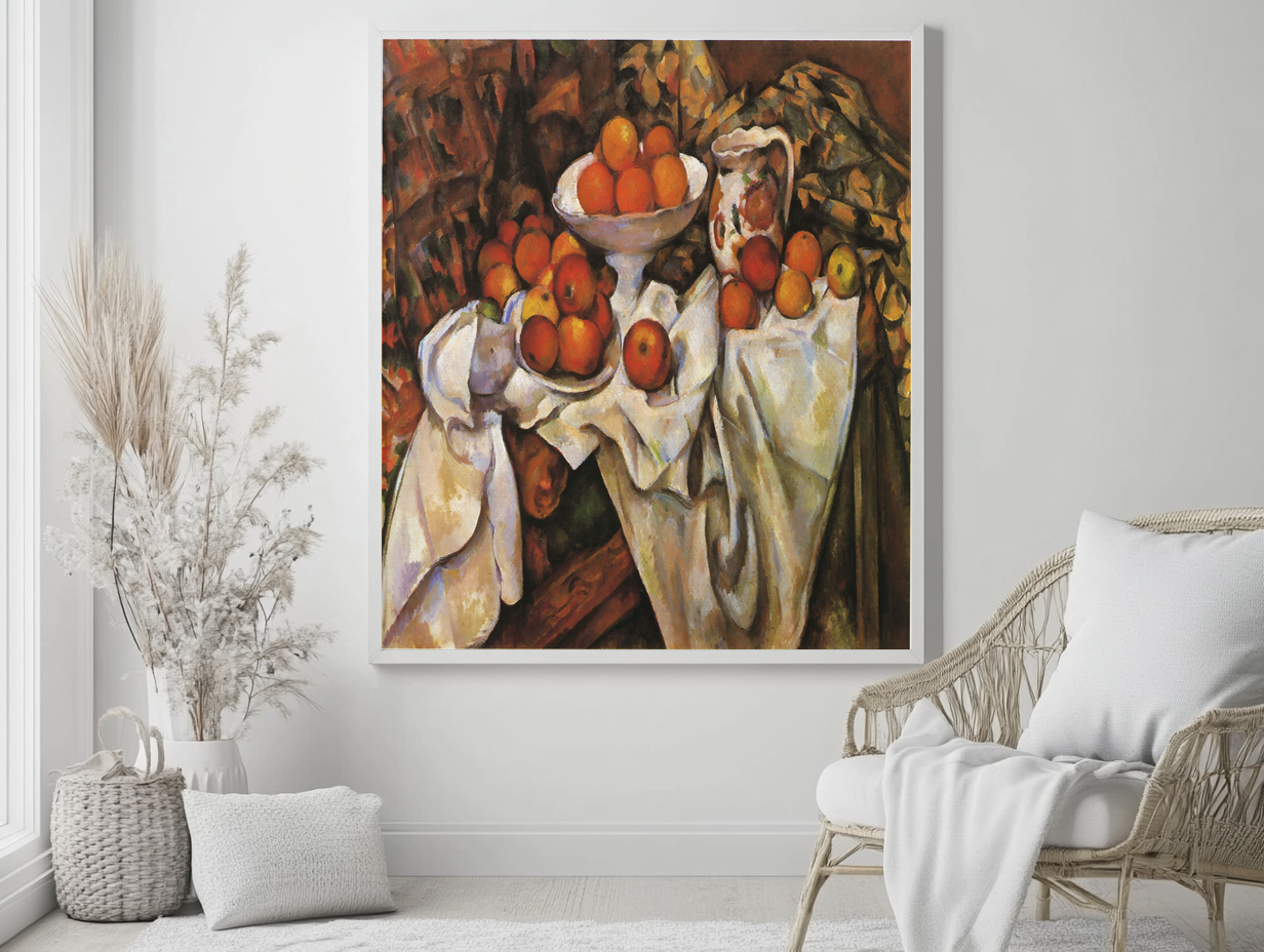 Nature morte avec pommes et oranges - Paul Cézanne - Toile premium 430g (qualité galerie)
