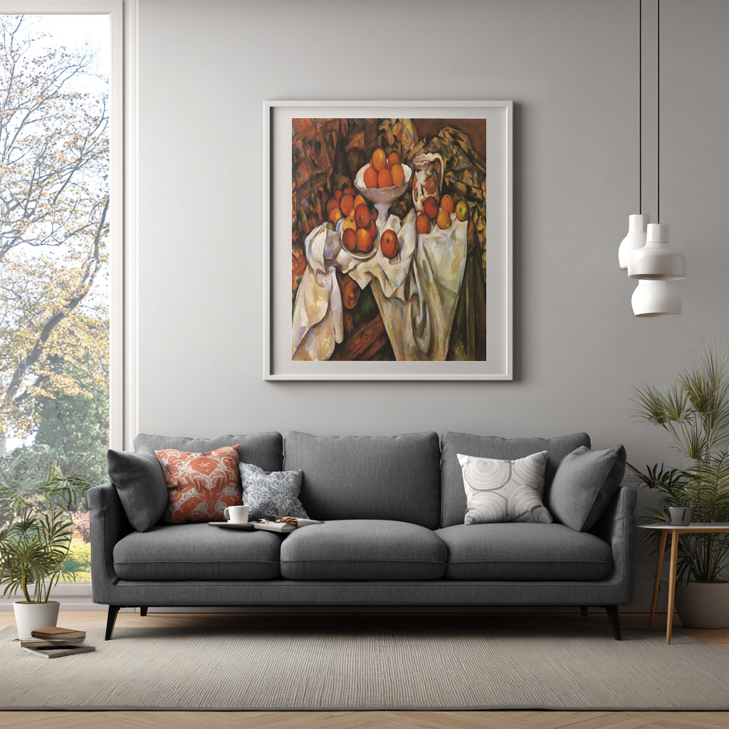 Nature morte avec pommes et oranges - Paul Cézanne - Toile premium 430g (qualité galerie)