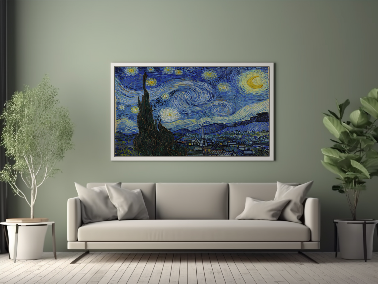 The Starry Night - Vincent Van Gogh - Premium 430g canvas (gallery quality)