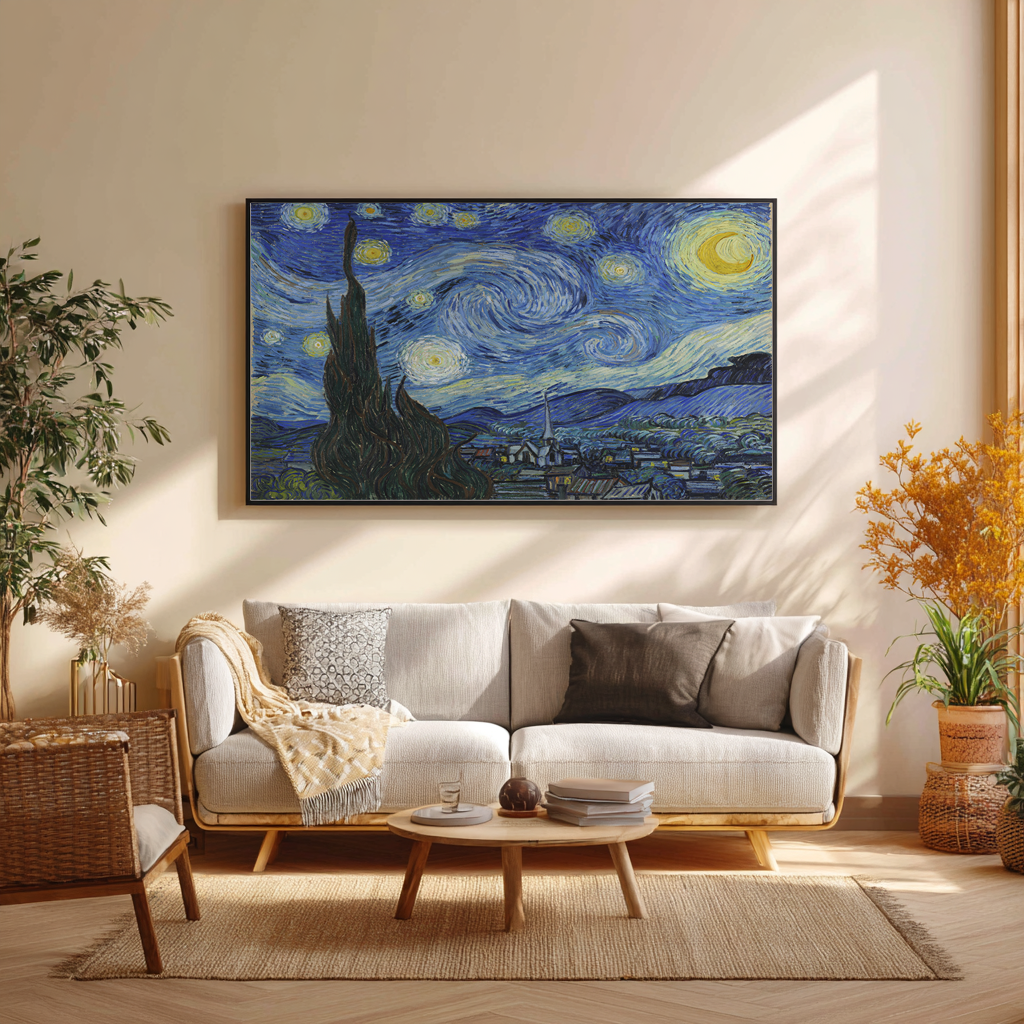The Starry Night - Vincent Van Gogh - Premium 430g canvas (gallery quality)