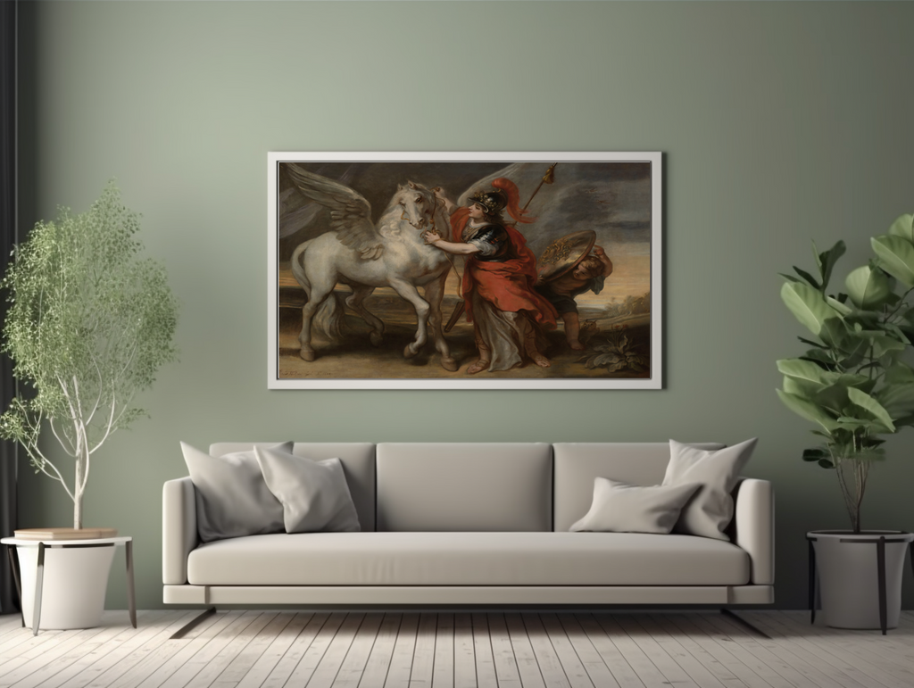 Athena and Pegasus - Theodoor van Thulden - Premium Canvas 430g (gallery quality)