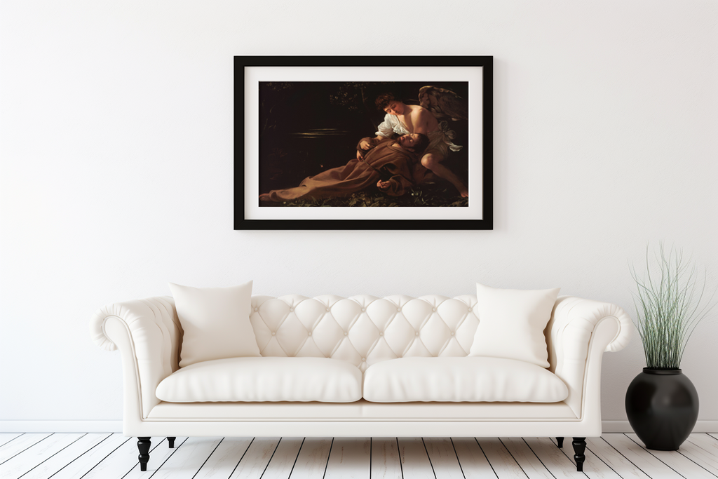 Saint François d'Assise en extase - Caravage - Toile premium 430g (qualité galerie)