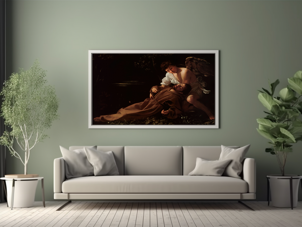 Saint François d'Assise en extase - Caravage - Toile premium 430g (qualité galerie)