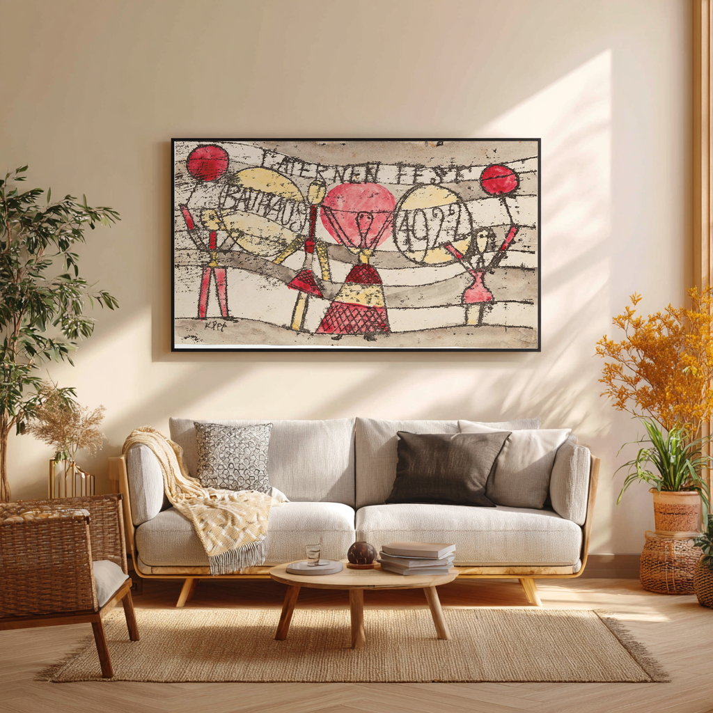 Lantern Festival, Bauhaus - Paul Klee - Premium Canvas 430g (gallery quality)