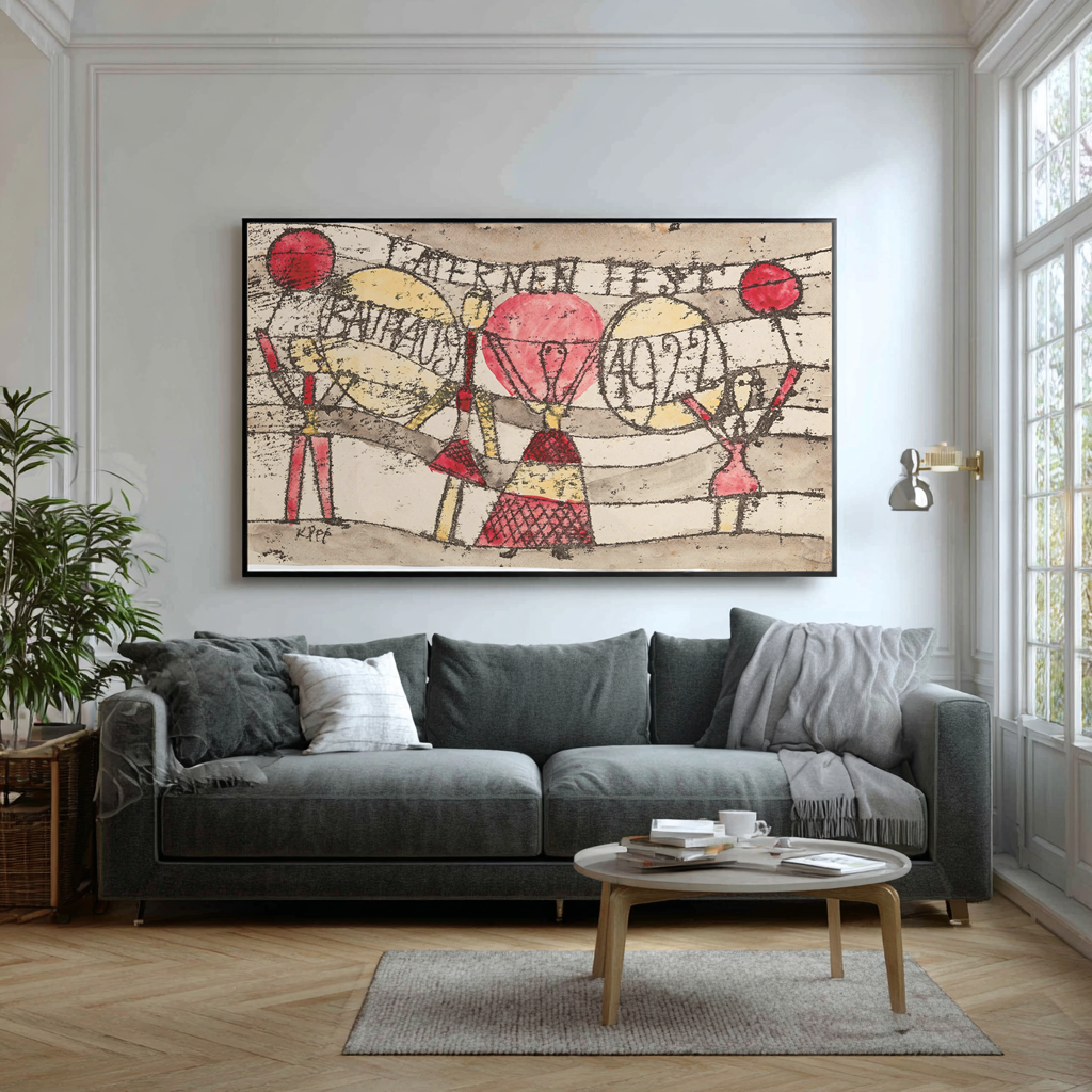 Festival des lanternes, Bauhaus - Paul Klee - Toile premium 430g (qualité galerie)