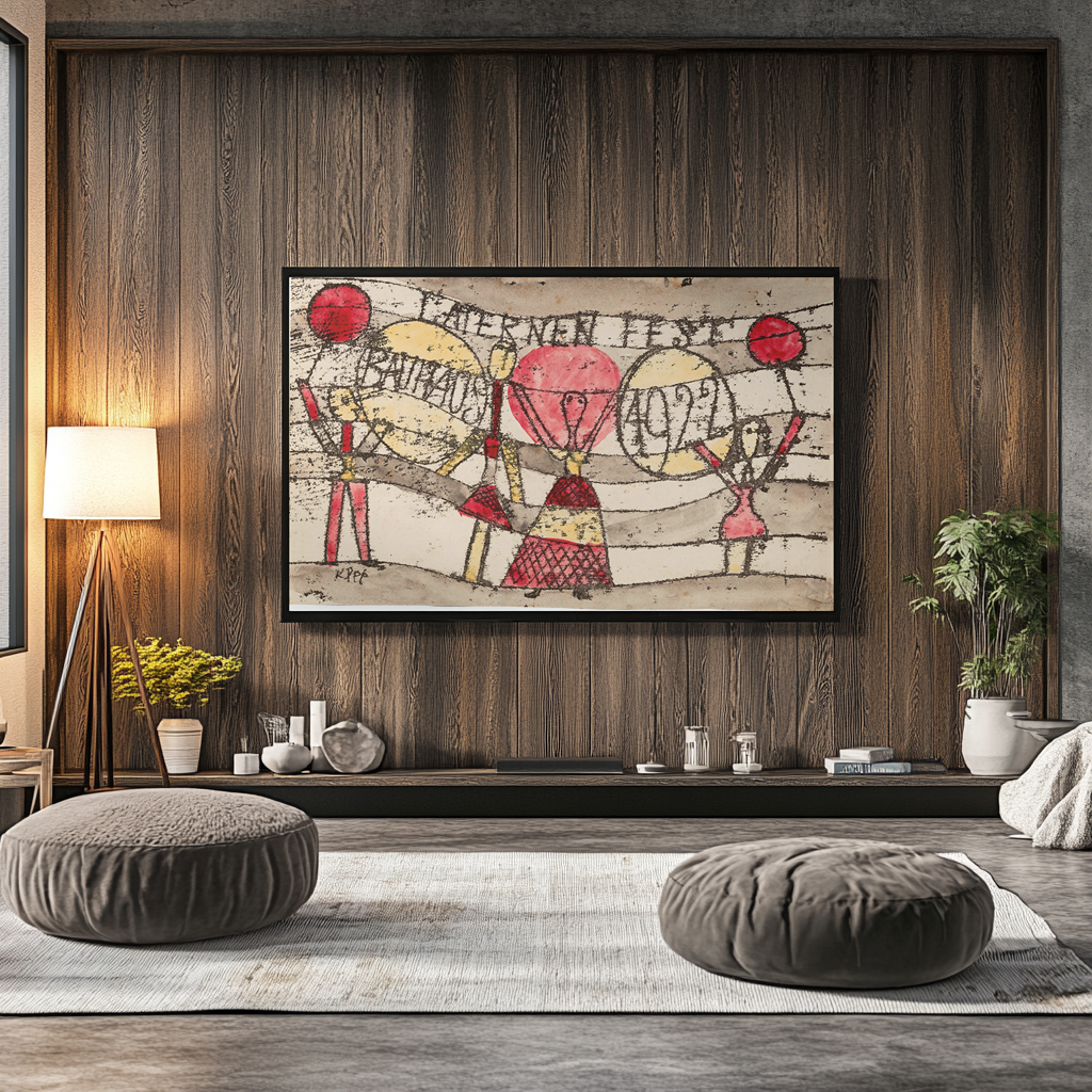 Festival des lanternes, Bauhaus - Paul Klee - Toile premium 430g (qualité galerie)