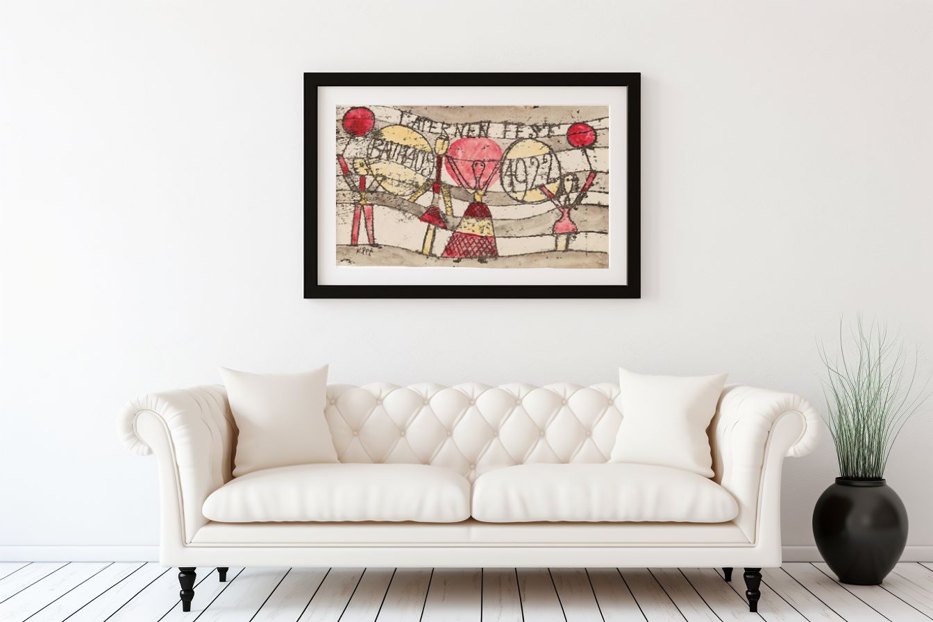 Lantern Festival, Bauhaus - Paul Klee - Premium Canvas 430g (gallery quality)