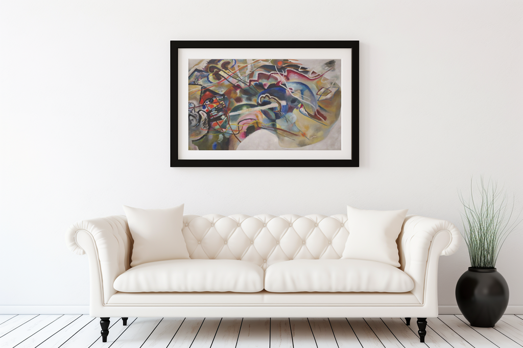 Painting with white border - Wassily Kandinsky - Premium canvas 430g (gallery quality)