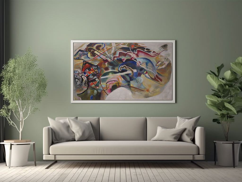Painting with white border - Wassily Kandinsky - Premium canvas 430g (gallery quality)