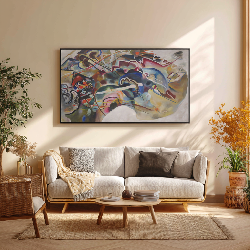 Painting with white border - Wassily Kandinsky - Premium canvas 430g (gallery quality)