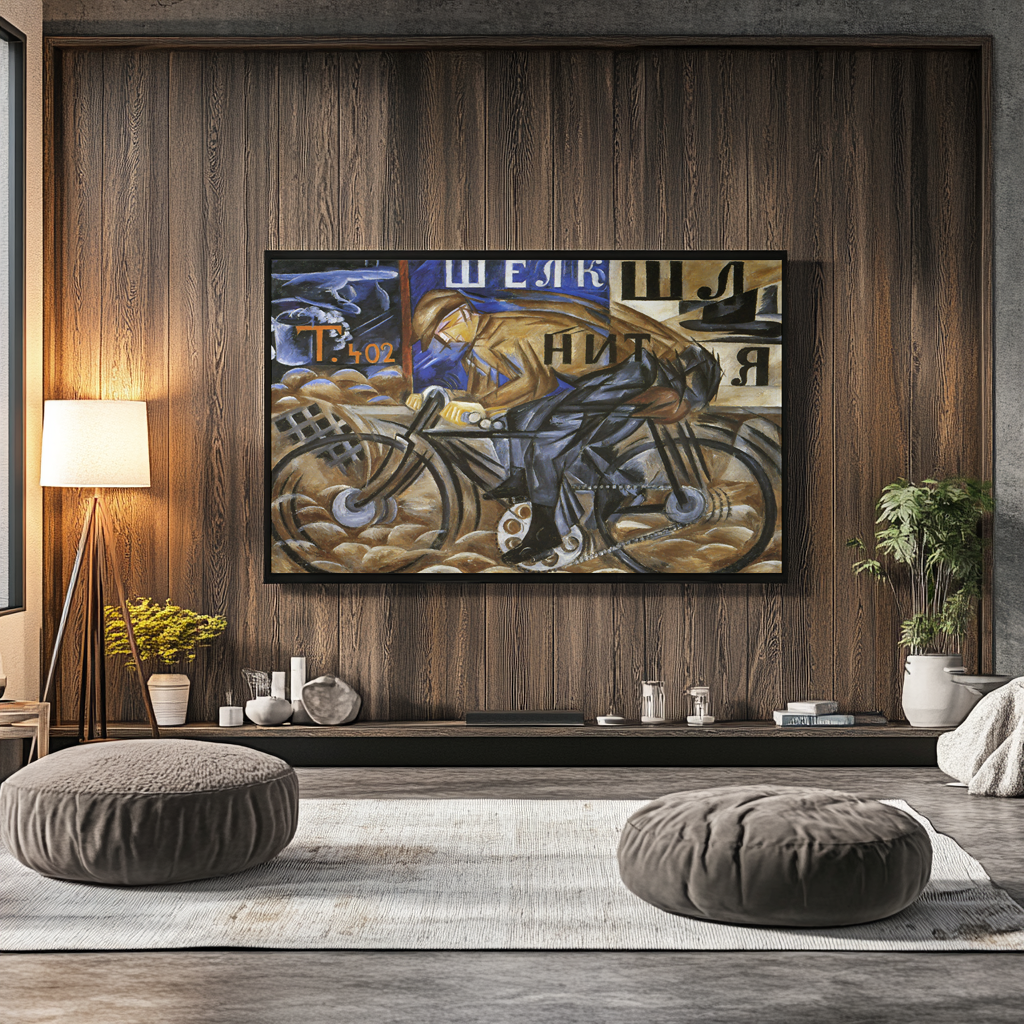 The Cyclist - Natalia Goncharova - Premium Canvas 430g (gallery quality)