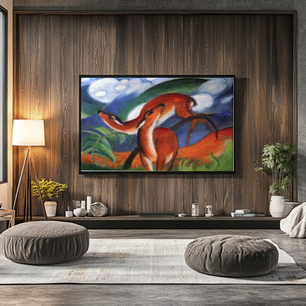 Cerfs rouges II - Franz Marc - Toile premium 430g (qualité galerie)