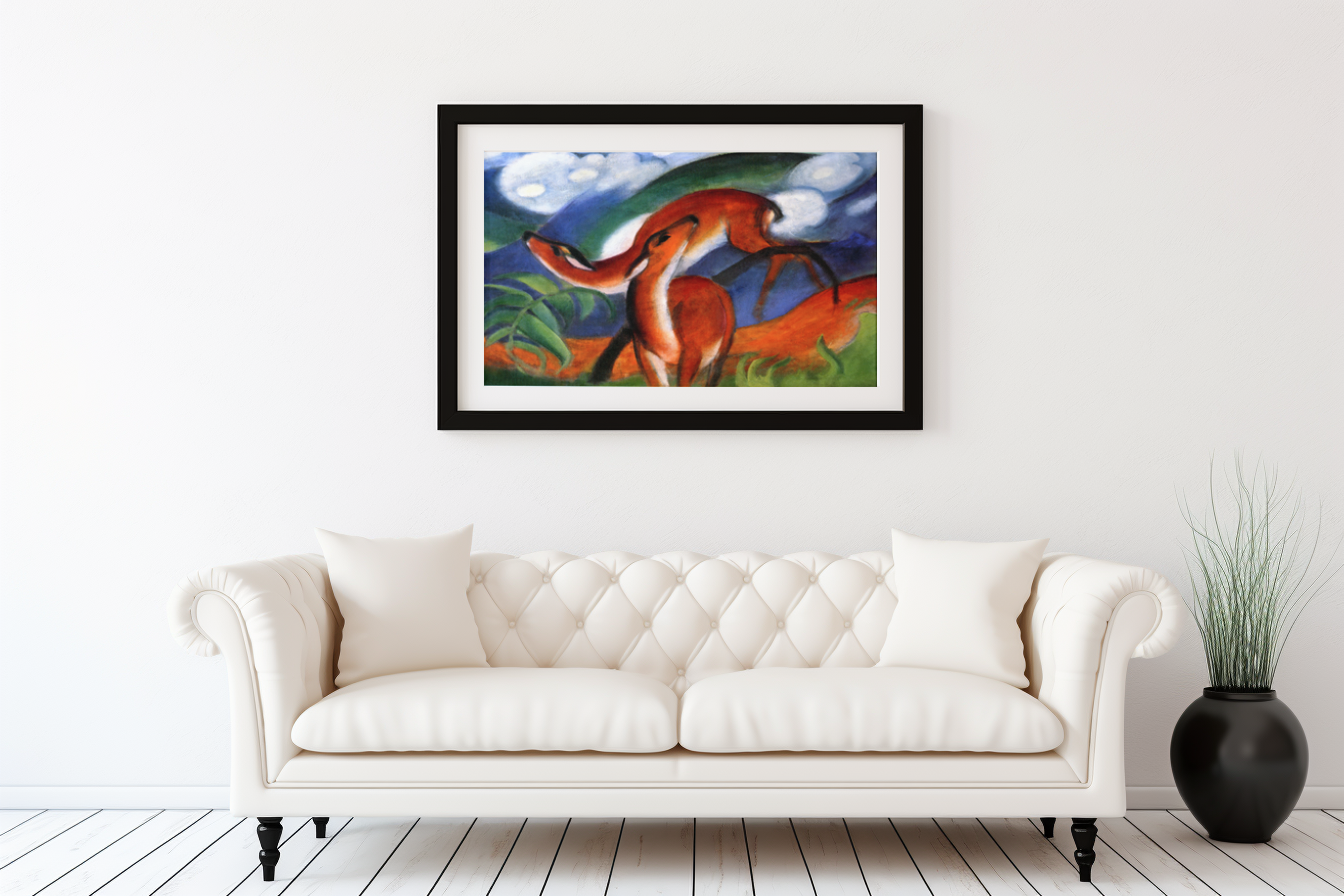 Red Deer II - Franz Marc - 430g Premium Canvas (gallery quality)
