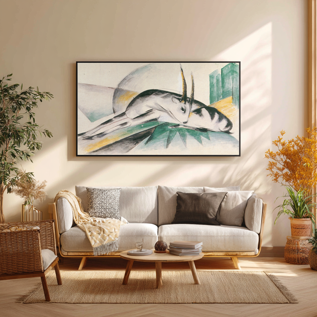 Gazelles - Franz Marc - Premium 430g Canvas (gallery quality)
