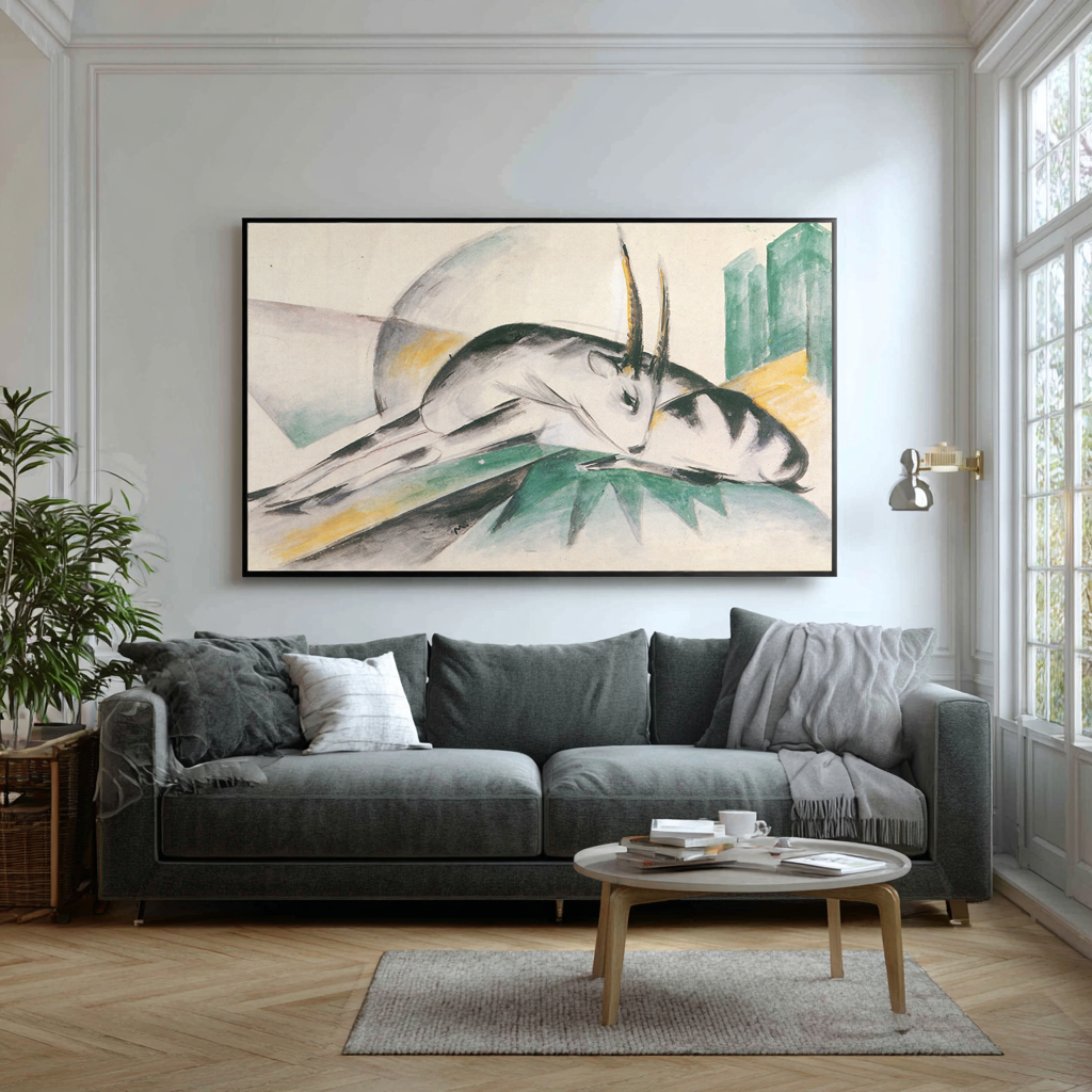 Gazelles - Franz Marc - Premium 430g Canvas (gallery quality)