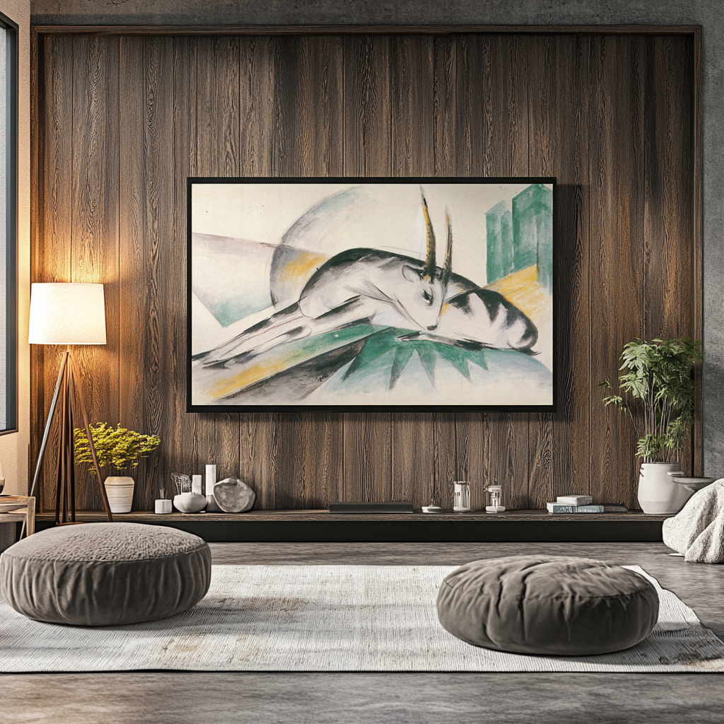 Gazelles - Franz Marc - Premium 430g Canvas (gallery quality)